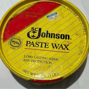 SC Johnson Paste Wax Discontinued 16oz 98% Full